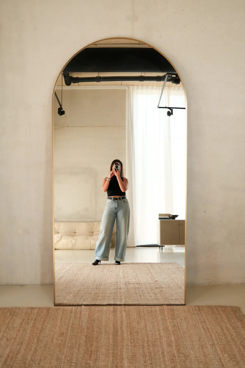 Miroir pleine longueur arqué Luna – 200 × 100 cm