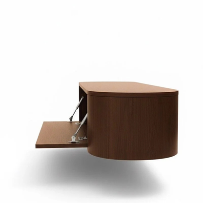 Meuble TV Japandi arrondi – Design aux côtés incurvés