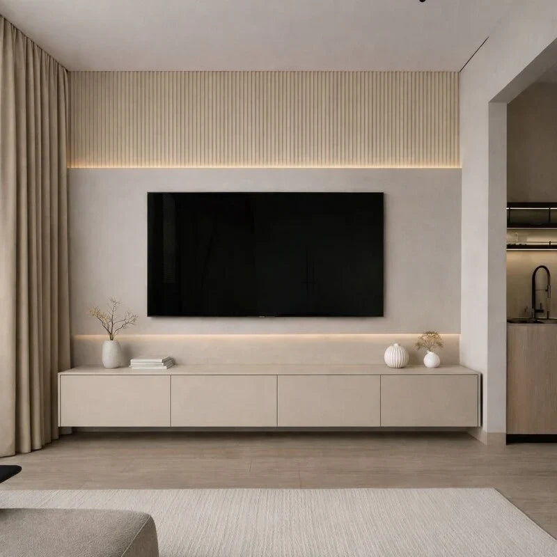 Meuble TV Japandi – Design carré