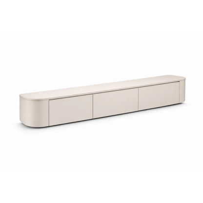 Meuble TV Japandi arrondi – Design aux côtés incurvés