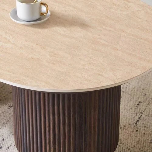 Table basse Kimberly en travertin – 130 cm