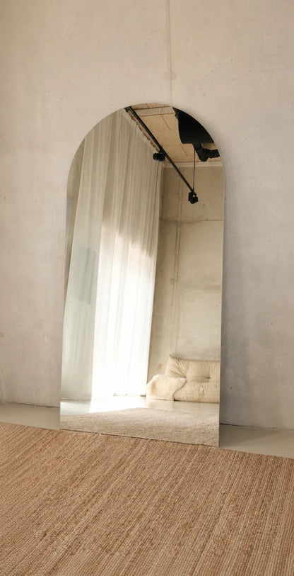 Miroir pleine longueur arqué Luna avec éclairage LED – 200 × 100 cm