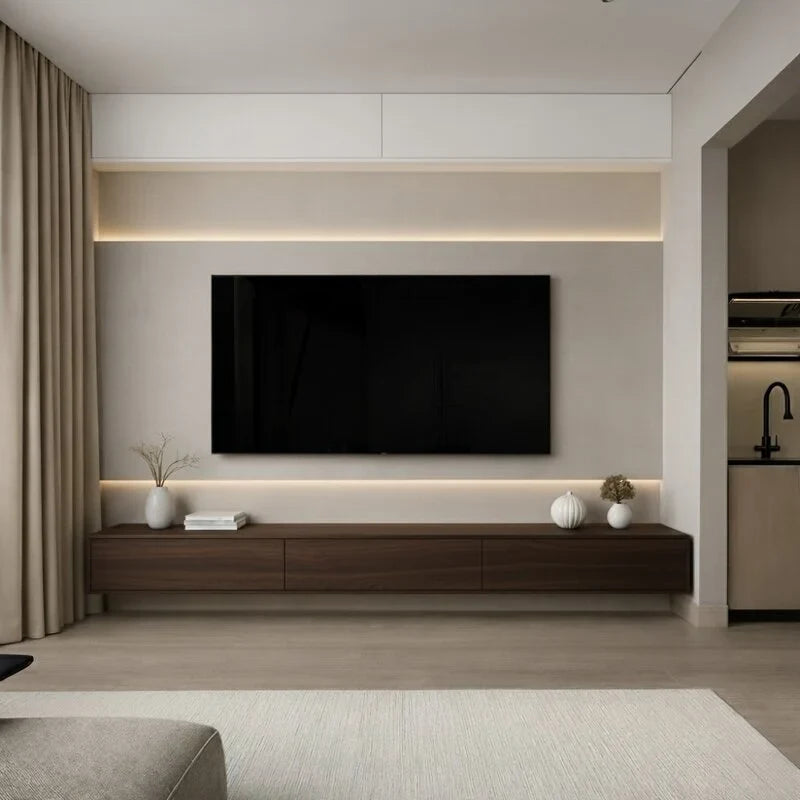 Meuble TV Japandi – Design carré