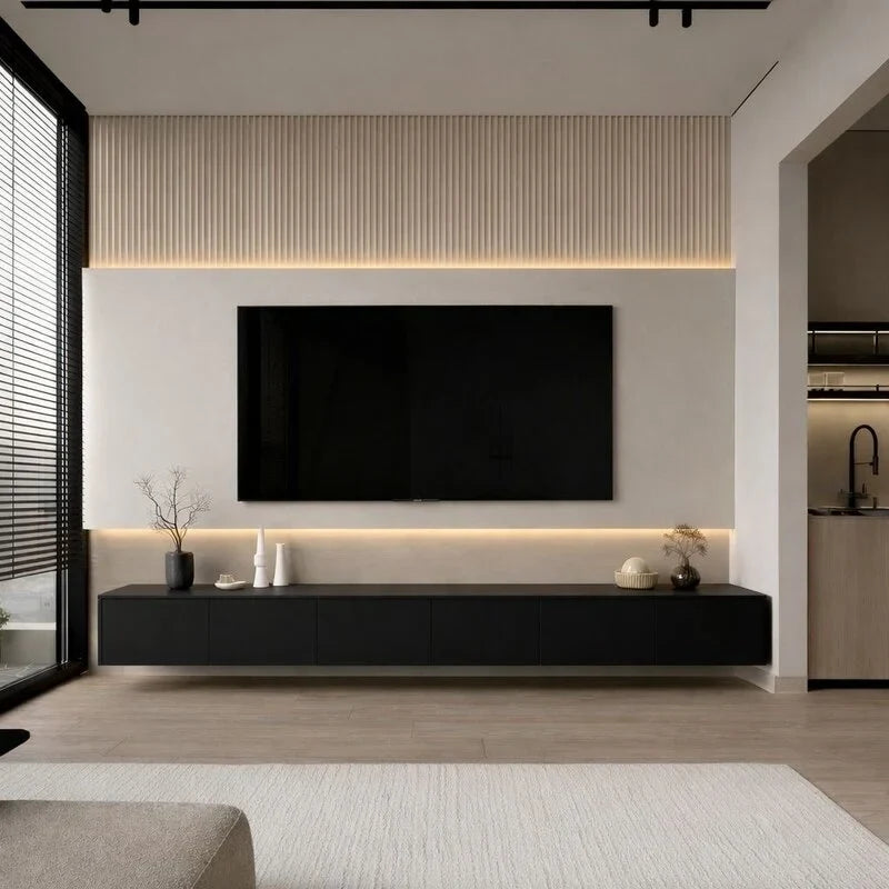 Meuble TV Japandi – Design carré